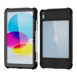 商品画像:<耐衝撃・防塵防水>iPad A16/第10世代専用(11インチ)IP68ケース 細長スタンド付 TBC-IP10BL03S