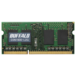 商品画像:PC3L-12800(DDR3L-1600)対応 204PIN DDR3 SDRAM S.O.DIMM 2GB D3N1600-L2G