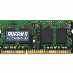 商品画像:PC3L-12800(DDR3L-1600)対応 204PIN DDR3 SDRAM S.O.DIMM 8GB MV-D3N1600-L8G