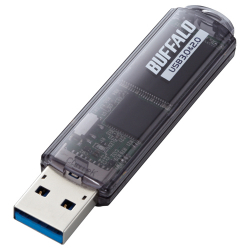 商品画像:USB3.0対応 USBメモリー スタンダードモデル 64GB ブラック RUF3-C64GA-BK