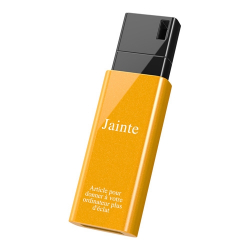 商品画像:USB3.1(Gen1)ノックスライドUSBメモリ 64GB イエロー RUF3-KSW64G-YE