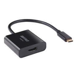 商品画像:ディスプレイ変換アダプタ USB Type-C-HDMI 60P対応 ブラック BDCHD2BK