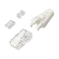 商品画像:Cat6対応LANコネクター+カバー付10個入 BLAC6C10