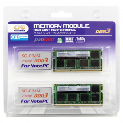 商品画像:ノートPC用 PC3-12800 CL11 4GBx2枚組 DDR3 W3N1600PS-4G 4988755-012744