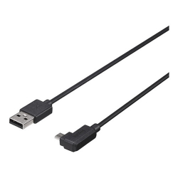 商品画像:USB2.0 A-microB L字右向き 1.5m ブラック BU2AMBL15RBK