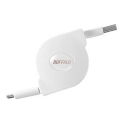 商品画像:USB2.0 A-C 巻取り式ケーブル 1.2m ホワイト BU2ACM12WH