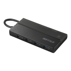 商品画像:USB3.1(Gen1)TypeC バスパワーハブ4ポートケーブル収納ブラック BSH4U130C1BK