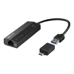 商品画像:2.5GbE対応 USB LANアダプター TypeAtoC変換コネクタ付属 LUA-U3-A2G/C