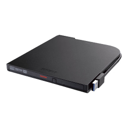 商品画像:USB3.2(Gen1)対応 ポータブルDVD 書込ソフト添付 ブラック DVSM-PTV8U3-BKB