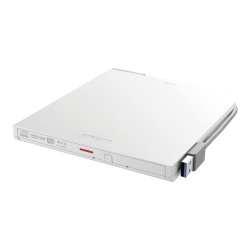 商品画像:USB3.2(Gen1)対応 ポータブルDVD 書込ソフト添付 ホワイト DVSM-PTV8U3-WHB