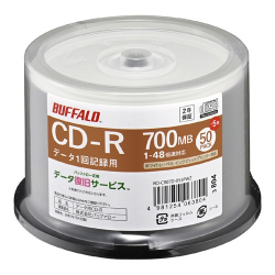 商品画像:光学メディア CD-R PCデータ用 法人チャネル向け 50枚+5枚 RO-CR07D-055PWZ