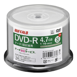 商品画像:光学メディア DVD-R PCデータ用 法人チャネル向け 50枚+5枚 RO-DR47D-055PWZ