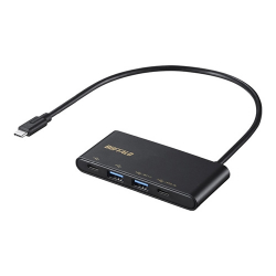 商品画像:USB 3.2(Gen 2)バスパワー4ポートPD対応ハブ ブラック BSH4U500C1PBK