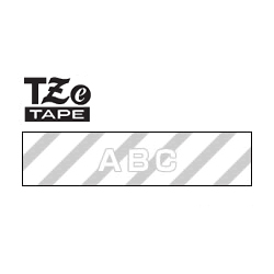 商品画像:TZeテープ ピータッチ専用テープ(透明テープ/白字)12mm TZE-135