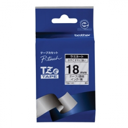 商品画像:TZeテープ ピータッチ専用テープ(透明テープ/黒字)18mm TZE-141