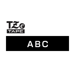 商品画像:TZeテープ ピータッチ専用テープ(黒テープ/白字)12mm TZE-335