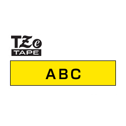 商品画像:TZeテープ ピータッチ専用テープ(黄テープ/黒字)6mm TZE-611