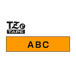 商品画像:TZeテープ ピータッチ専用テープ(蛍橙テープ/黒字)18mm TZE-B41
