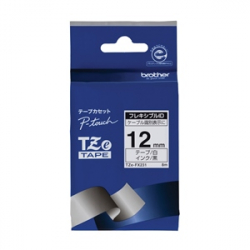 商品画像:TZeテープ ピータッチ専用テープ(白テープ/黒字)12mm TZE-FX231