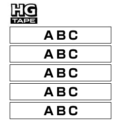 商品画像:HGeテープ ピータッチ専用テープ(強粘着/白テープ/黒字)12mm5個入り HGE-S231V