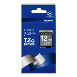 商品画像:TZeテープ ピータッチ専用おしゃれテープ プレミアムタイプ(プレミアムシルバーテープ/白字)12mm TZE-PR935