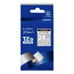 商品画像:TZeテープ ピータッチ専用おしゃれテープ ラミネートつや消し(ライトグレーテープ/白字)24mm TZE-MQL55