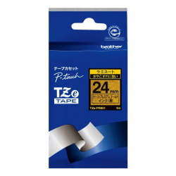 商品画像:TZeテープ ピータッチ専用おしゃれテープ プレミアムタイプ(プレミアムゴールドテープ/黒字)24mm TZE-PR851