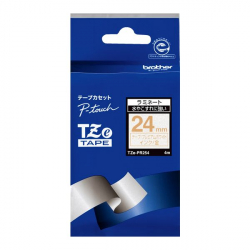 商品画像:TZeテープ ピータッチ専用おしゃれテープ プレミアムタイプ(プレミアムホワイトテープ/金字)24mm TZE-PR254