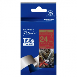 商品画像:TZeテープ ピータッチ専用テープ(ワインレッドテープ/金字)24mm TZE-RW54