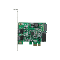 商品画像:PCI-Express接続 USB3.0外部2ポート増設カード LowProfile対応 USB3.0RA-P2H2-PCIE 4988755-023597