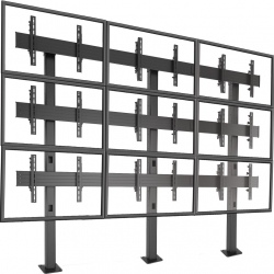 商品画像:マルチディスプレイマウント・スタンドタイプ9画面用(横設置・固定ベース仕様) LBM3X3U