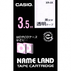 商品画像:ネームランドテープ 3.5mm 透明/黒文字 XR-3X