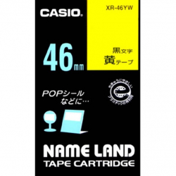 商品画像:ネームランドテープ 46mm 黄色/黒文字 XR-46YW