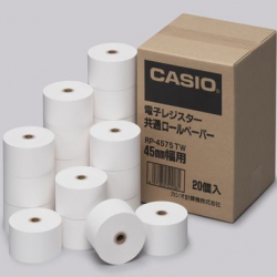 商品画像:カシオ レジ ロールペーパー 45x75mm 20個入 RP-4575-TW