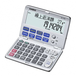 商品画像:カシオ/金融電卓/ 折りたたみ手帳サイズ/12桁/大画面漢字表示 BF-750N