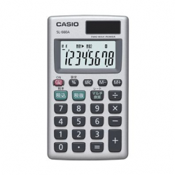 商品画像:カシオ/カードタイプ電卓/ 8桁/マルチ換算 SL-660AN