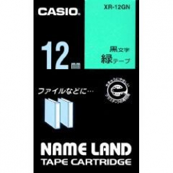 商品画像:ネームランドテープ(12mm/緑に黒字/長さ8m) XR-12GN