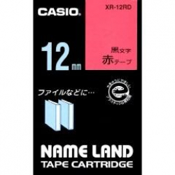 商品画像:ネームランドテープ(12mm/赤に黒字/長さ8m) XR-12RD