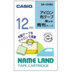 商品画像:ネームランドテープ(12mm/青に黒字のアイロン布テープ/3.5m) XR-12VBU