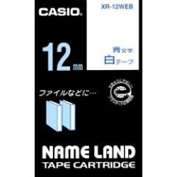 商品画像:ネームランドテープ(12mm/白に青字/長さ8m) XR-12WEB