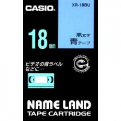 商品画像:ネームランドテープ(18mm/青に黒字/長さ8m) XR-18BU