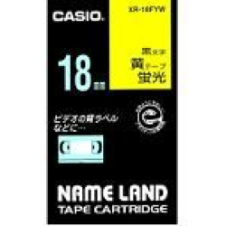 商品画像:ネームランドテープ(18mm/蛍光黄に黒字/長さ5.5m) XR-18FYW