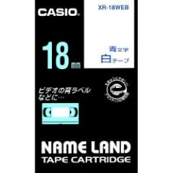 商品画像:ネームランドテープ(18mm/白に青字/長さ8m) XR-18WEB