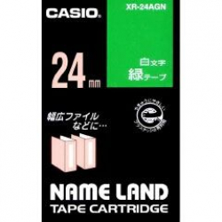 商品画像:ネームランドテープ(24mm/緑に白字/長さ8m) XR-24AGN