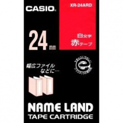 商品画像:ネームランドテープ(24mm/赤に白字/長さ8m) XR-24ARD