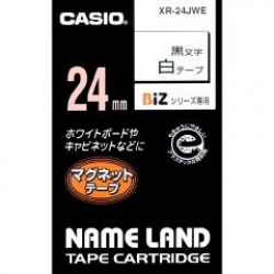 商品画像:ネームランドテープ(24mm/白に黒字/マグネットテープ/1.5m) XR-24JWE