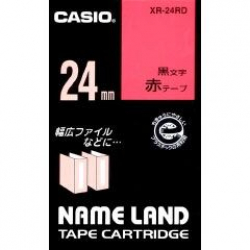 商品画像:ネームランドテープ(24mm/赤に黒字/長さ8m) XR-24RD