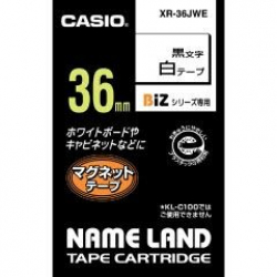 商品画像:ネームランドテープ(36mm/白に黒字/マグネットテープ/1.5m) XR-36JWE