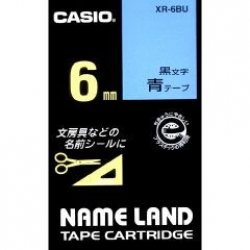 商品画像:ネームランドテープ(6mm/青に黒字/長さ8m) XR-6BU