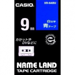 商品画像:ネームランドテープ(9mm/青に白字/長さ8m) XR-9ABU